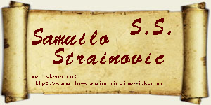 Samuilo Strainović vizit kartica